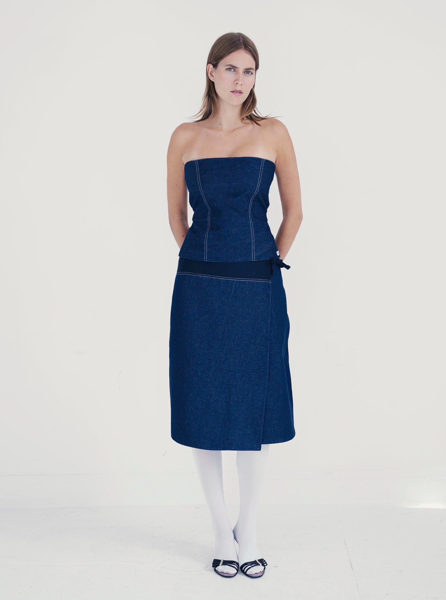 Bustier bi-matière Brune