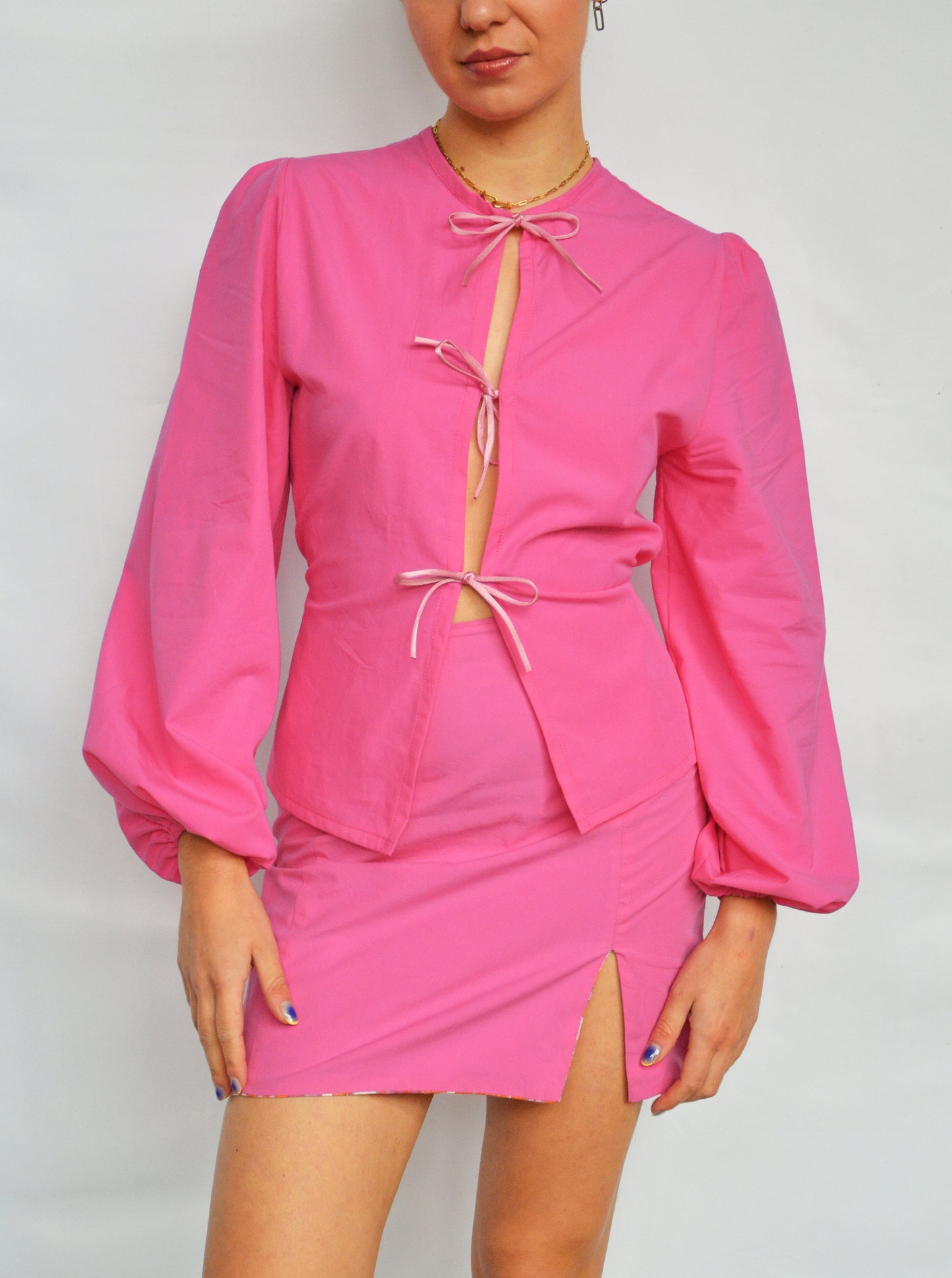 Blouse réversible Angélina (rose)