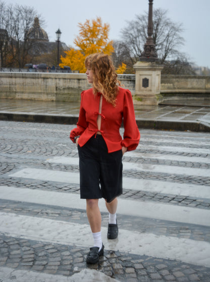 Blouse réversible Ava (rouge)