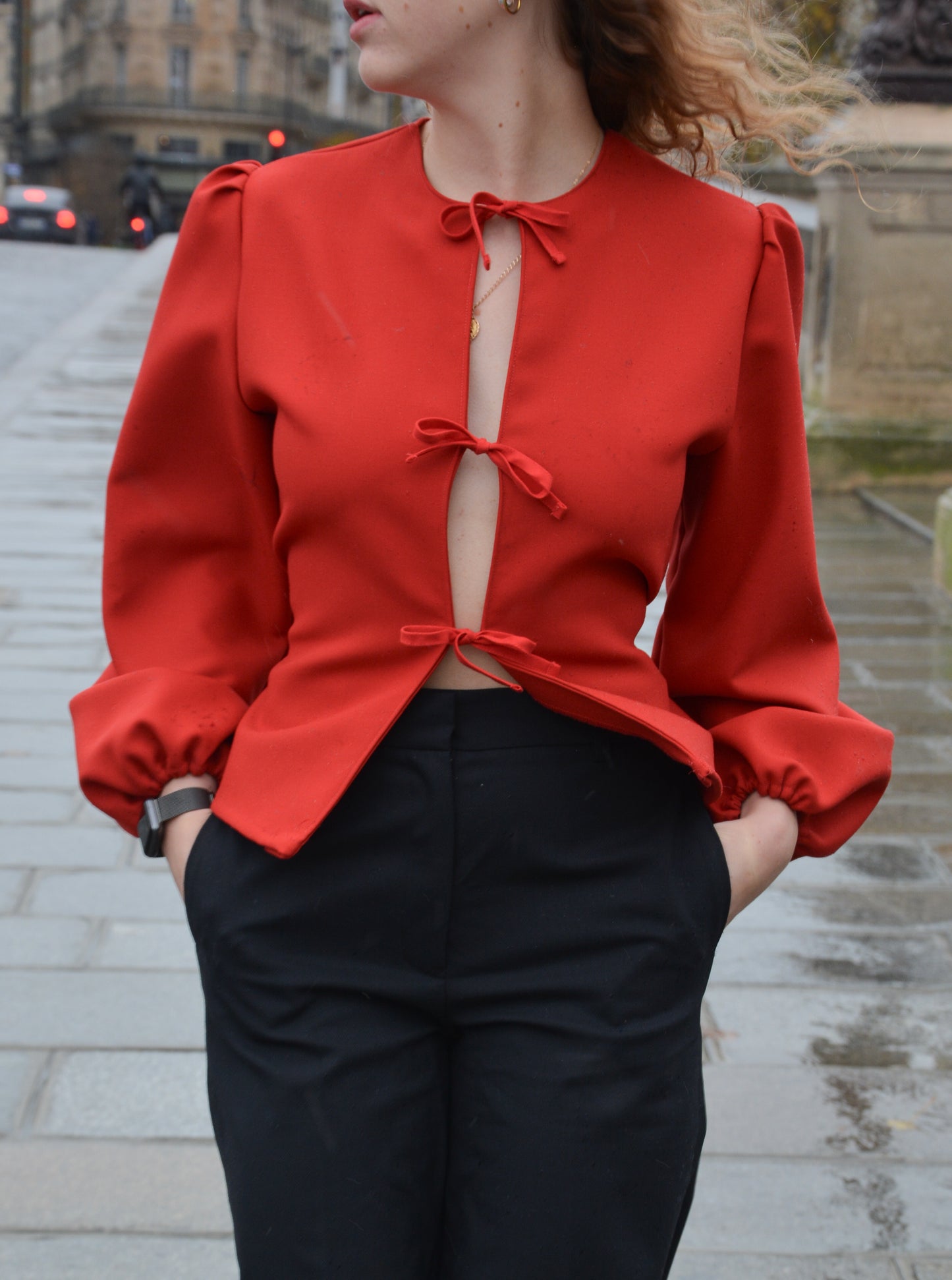 Blouse réversible Ava (rouge)