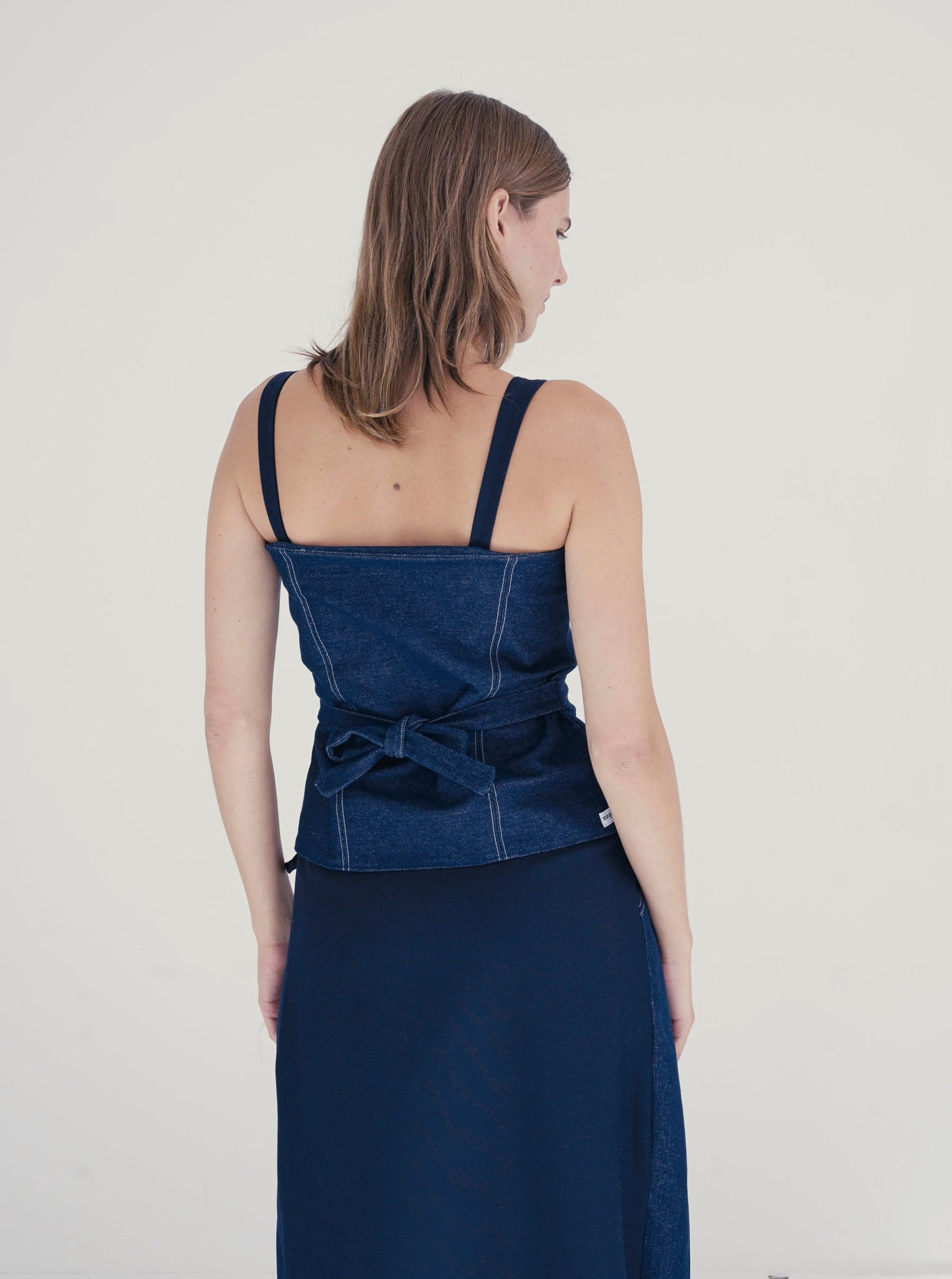 Bustier bi-matière Brune